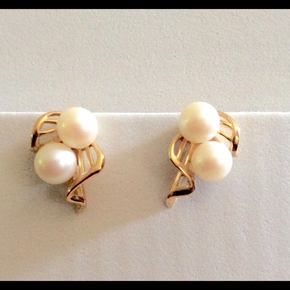 Wedding Bride Richelieu Clip Earrings Faux Pearl